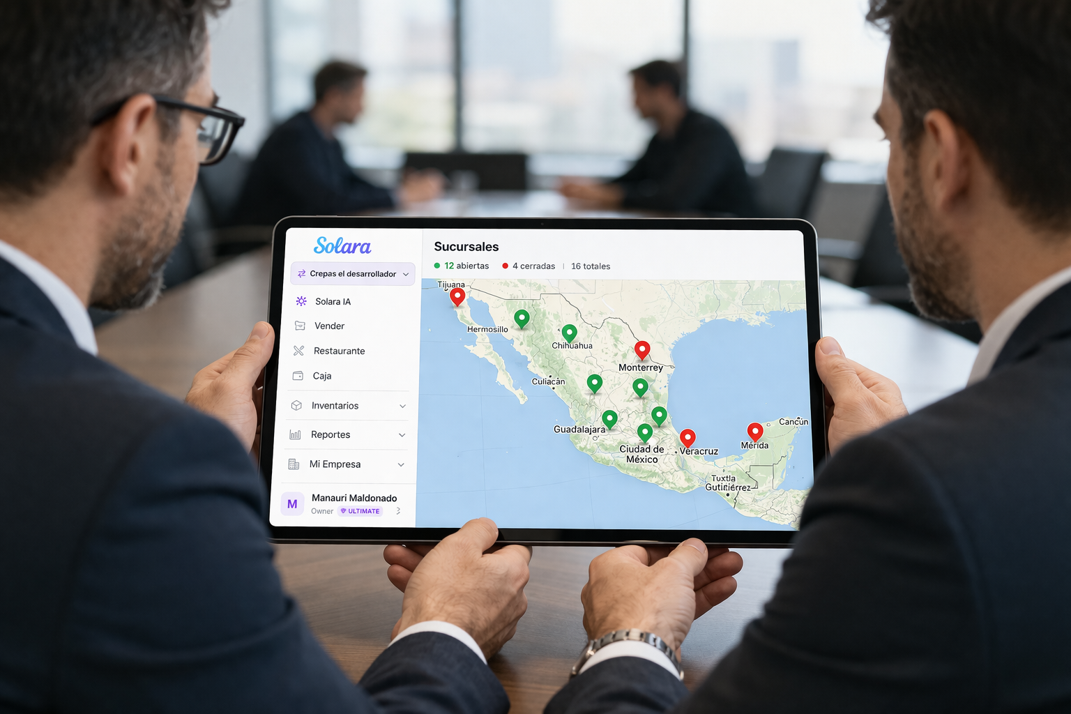 Solara IA — Mapa de sucursales